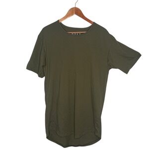 BYLT Drop Cut Tee Men Size XL Short Sleeve Green Minimalist Shirt Stretch